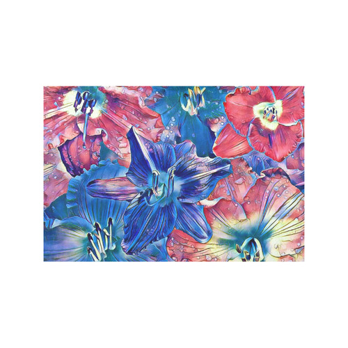 wonderful floral 22C  by FeelGood Placemat 12’’ x 18’’ (Two Pieces)