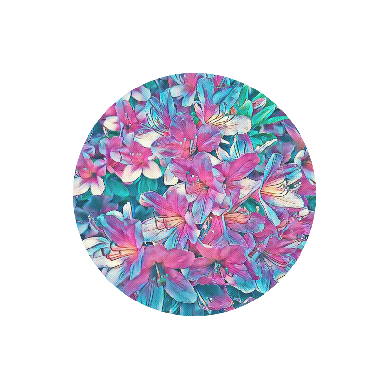 wonderful floral 25A  by FeelGood Round Mousepad