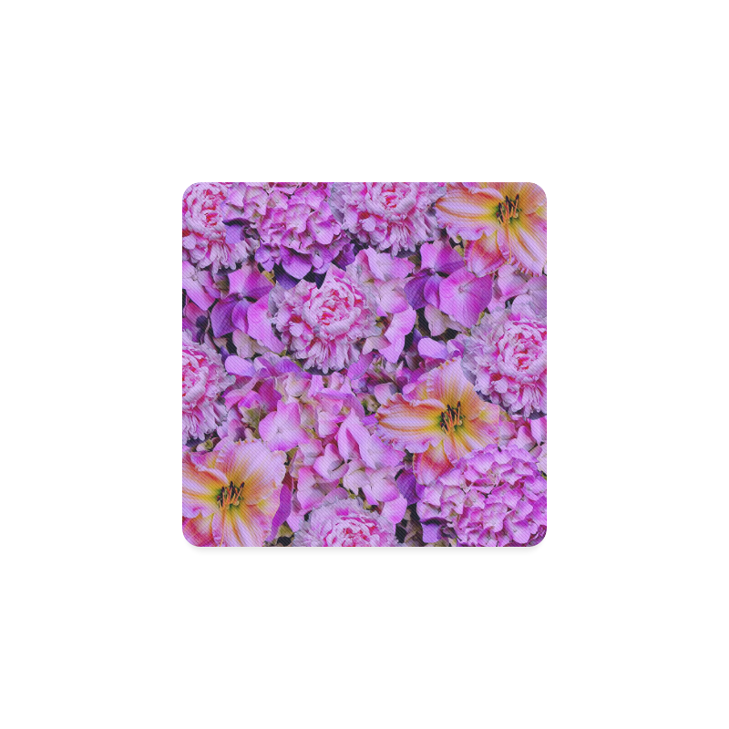 wonderful floral 24  by FeelGood Square Coaster