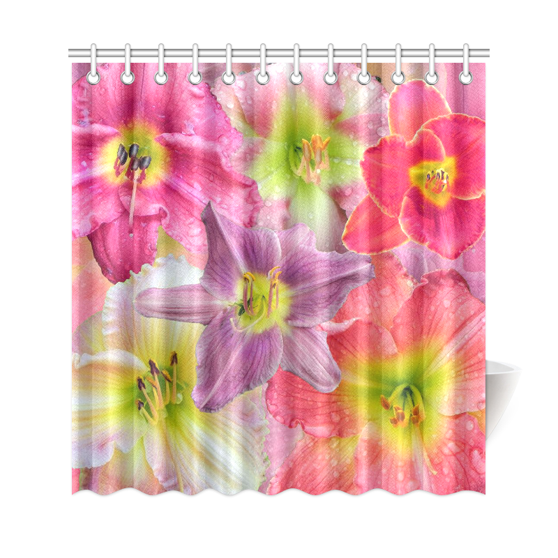 wonderful floral 22A  by FeelGood Shower Curtain 69"x72"