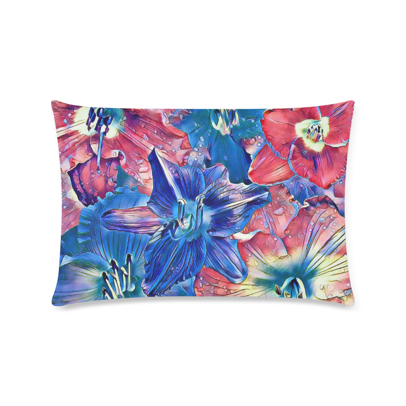 wonderful floral 22C  by FeelGood Custom Zippered Pillow Case 16"x24"(Twin Sides)