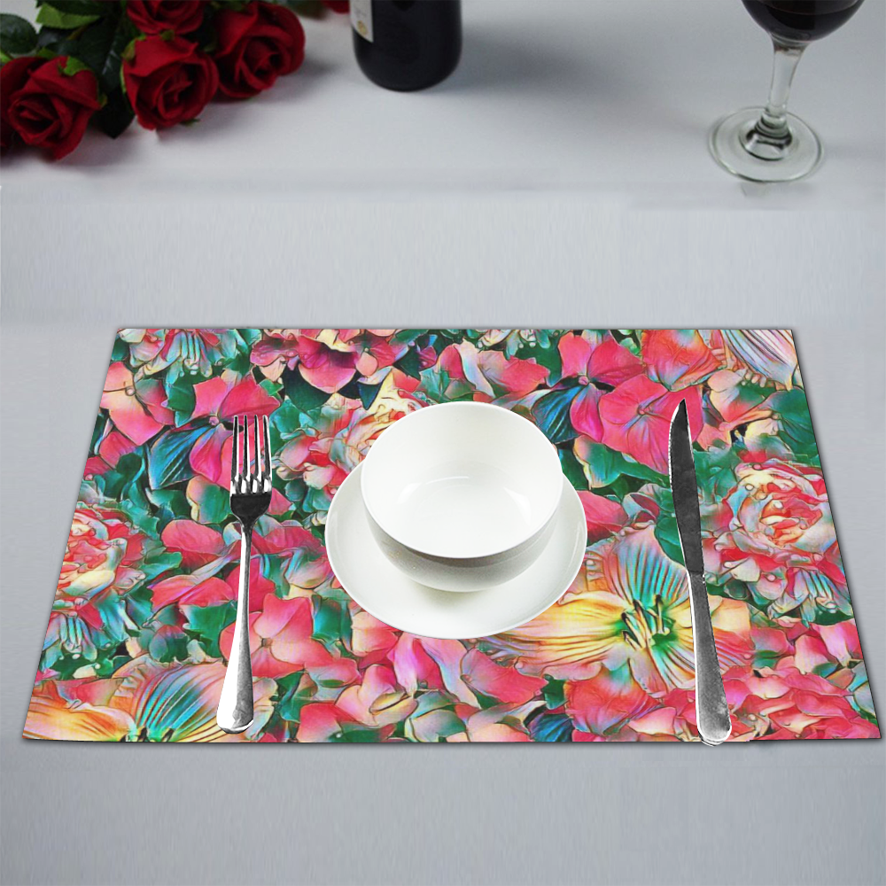 wonderful floral 24B  by FeelGood Placemat 12’’ x 18’’ (Set of 6)