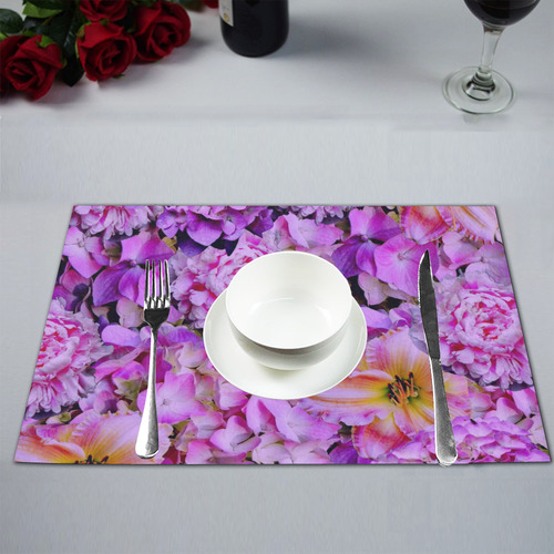 wonderful floral 24  by FeelGood Placemat 12’’ x 18’’ (Set of 4)