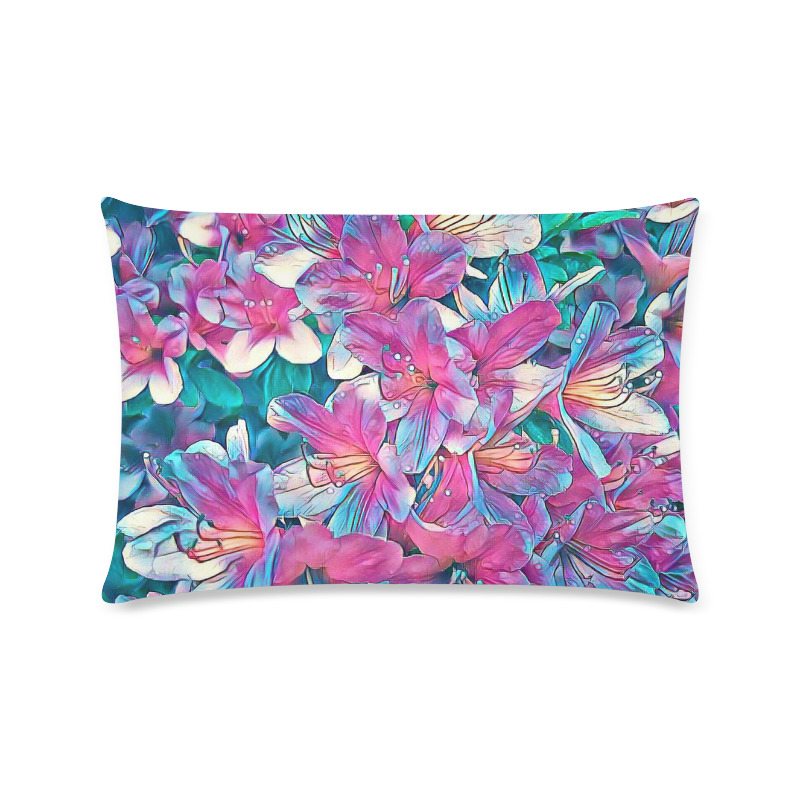 wonderful floral 25A  by FeelGood Custom Zippered Pillow Case 16"x24"(Twin Sides)
