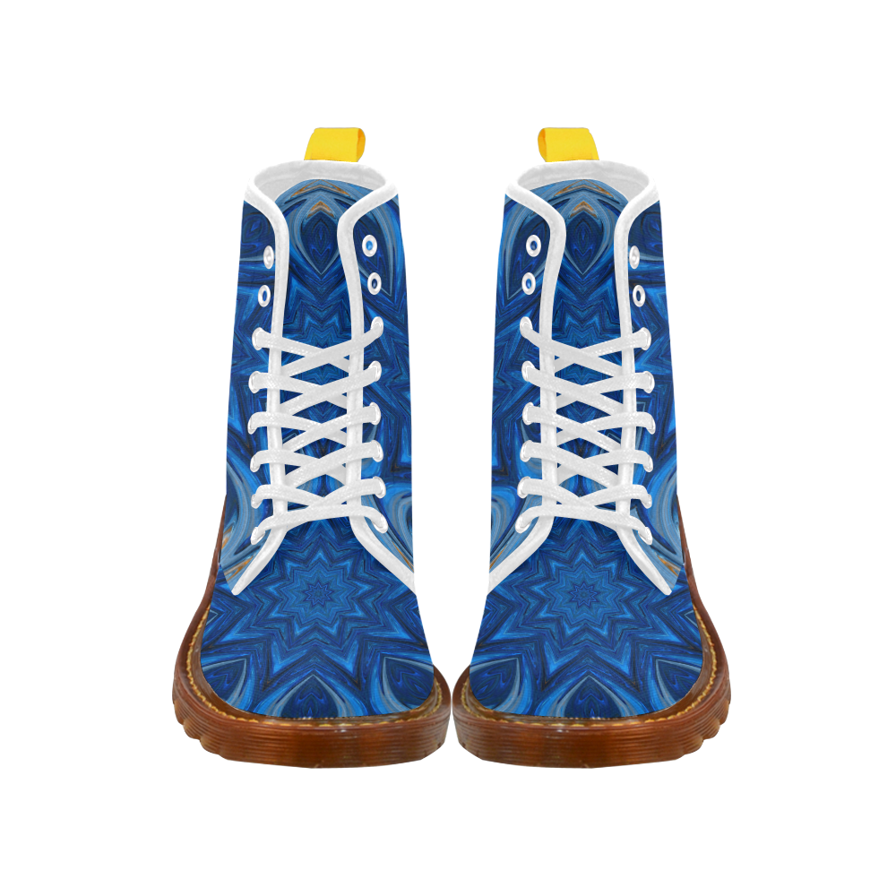 Blue Blossom Mandala Martin Boots For Men Model 1203H