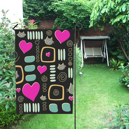 Love Cats Garden Flag 28''x40'' （Without Flagpole）