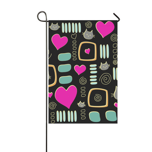 Love Cats Garden Flag 12‘’x18‘’（Without Flagpole）