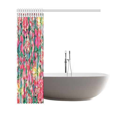 wonderful floral 24B  by FeelGood Shower Curtain 69"x72"