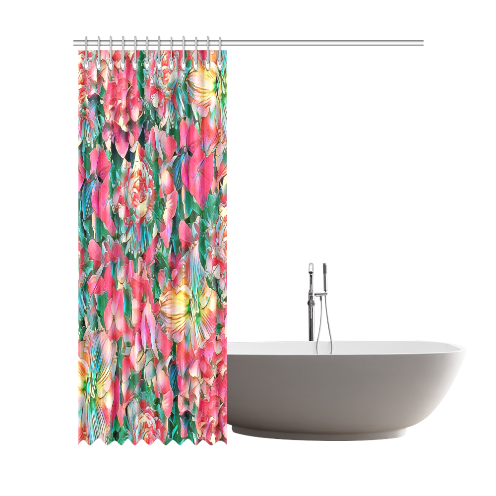wonderful floral 24B  by FeelGood Shower Curtain 72"x84"