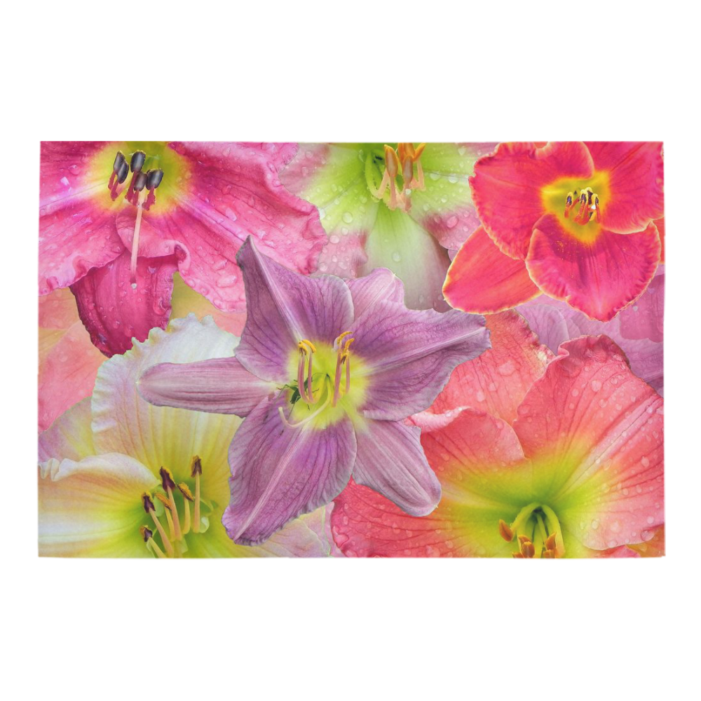 wonderful floral 22A  by FeelGood Azalea Doormat 24" x 16" (Sponge Material)