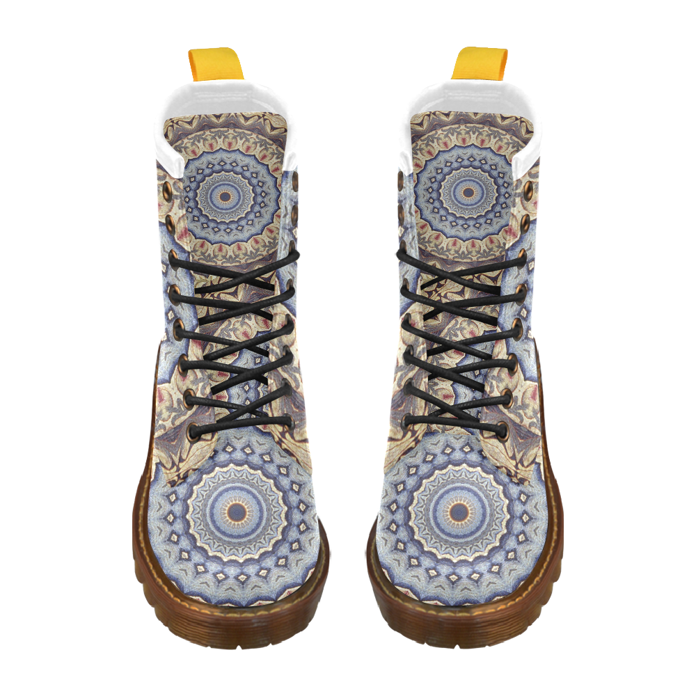 Soft and Warm Mandala High Grade PU Leather Martin Boots For Women Model 402H