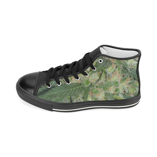 Green Crack Women's Classic High Top Canvas Shoes (Model 017)