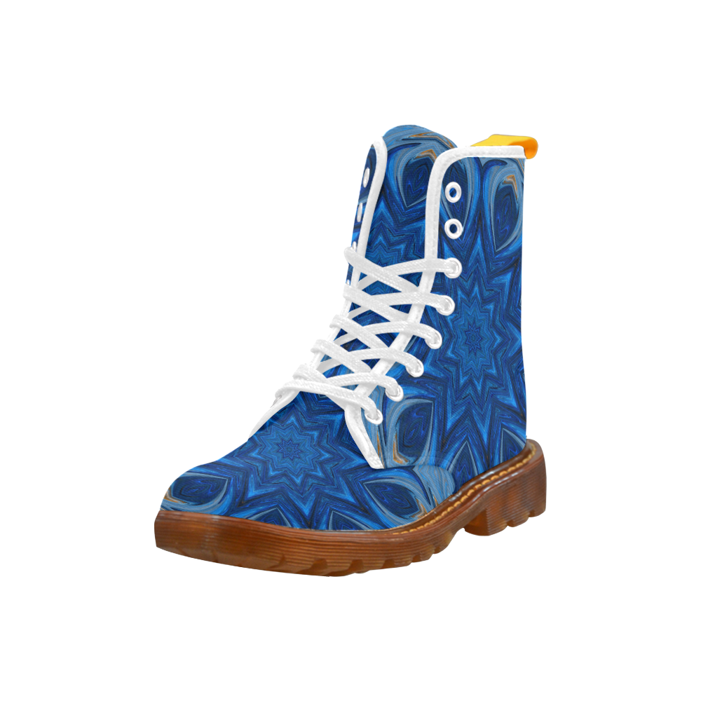 Blue Blossom Mandala Martin Boots For Men Model 1203H