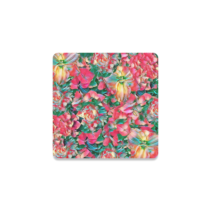 wonderful floral 24B  by FeelGood Square Coaster