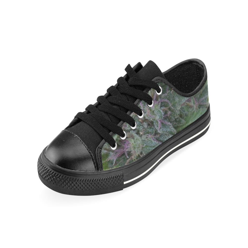 Purple Hair Lady Men's Classic Canvas Shoes (Model 018)