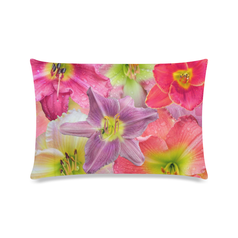 wonderful floral 22A  by FeelGood Custom Zippered Pillow Case 16"x24"(Twin Sides)