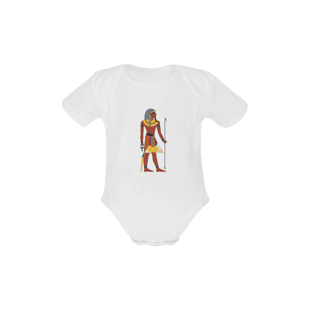 Egyptian Gods Baby Powder Organic Short Sleeve One Piece (Model T28)