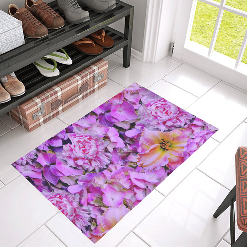 wonderful floral 24  by FeelGood Azalea Doormat 30" x 18" (Sponge Material)