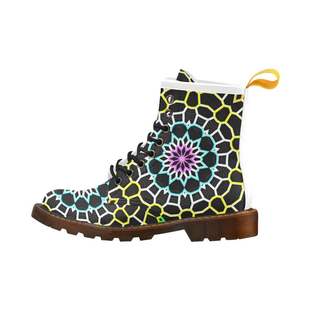 Live Line Mandala High Grade PU Leather Martin Boots For Women Model 402H