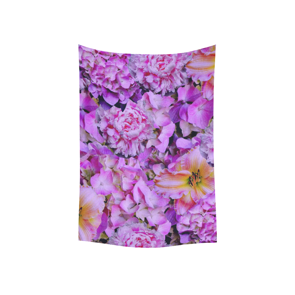 wonderful floral 24  by FeelGood Cotton Linen Wall Tapestry 40"x 60"