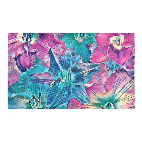 wonderful floral 22B  by FeelGood Azalea Doormat 30" x 18" (Sponge Material)