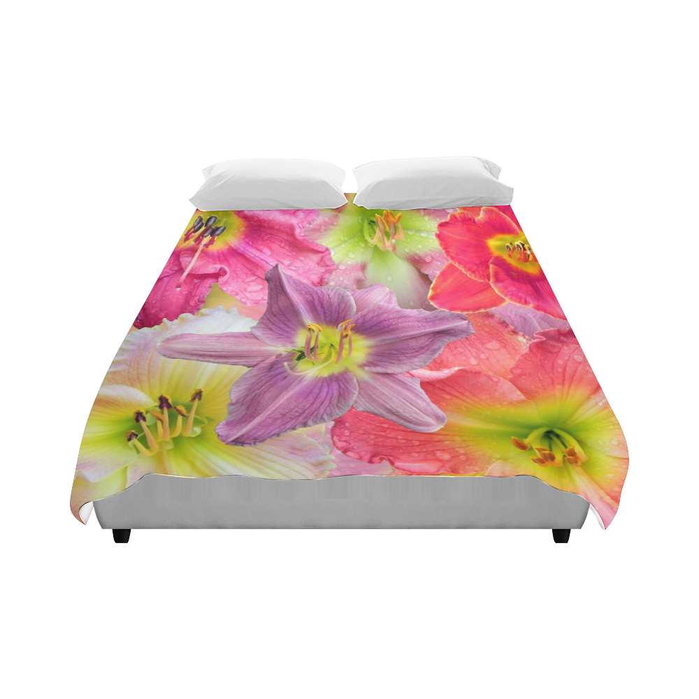 wonderful floral 22A  by FeelGood Duvet Cover 86"x70" ( All-over-print)