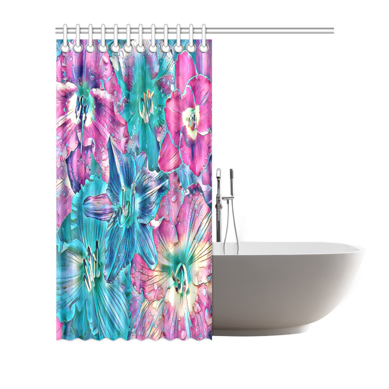 wonderful floral 22B  by FeelGood Shower Curtain 72"x72"