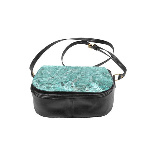 melting swirl D by FeelGood Classic Saddle Bag/Large (Model 1648)