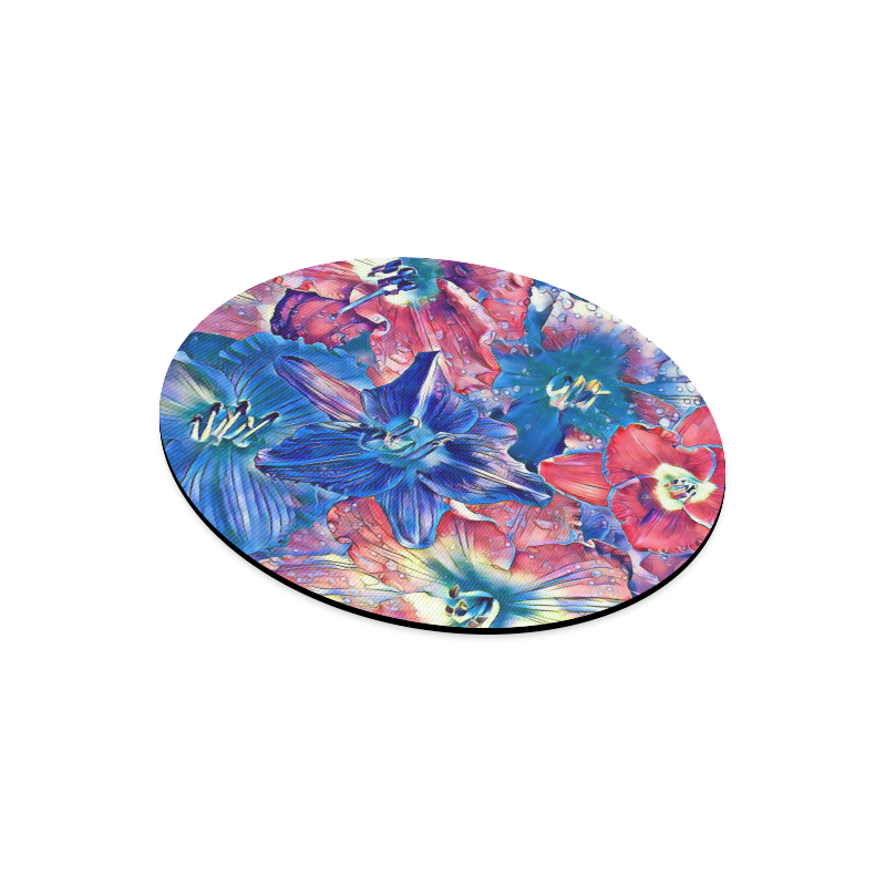 wonderful floral 22C  by FeelGood Round Mousepad