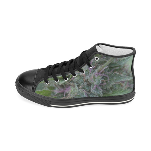 Purple Hair Lady Women's Classic High Top Canvas Shoes (Model 017)