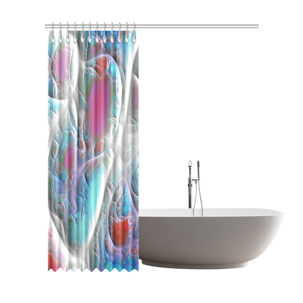 Blue & White Quilt, Abstract Delight Shower Curtain 72"x84"