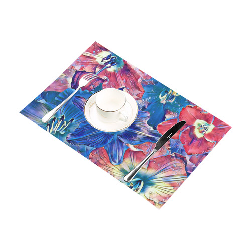 wonderful floral 22C  by FeelGood Placemat 12’’ x 18’’ (Two Pieces)