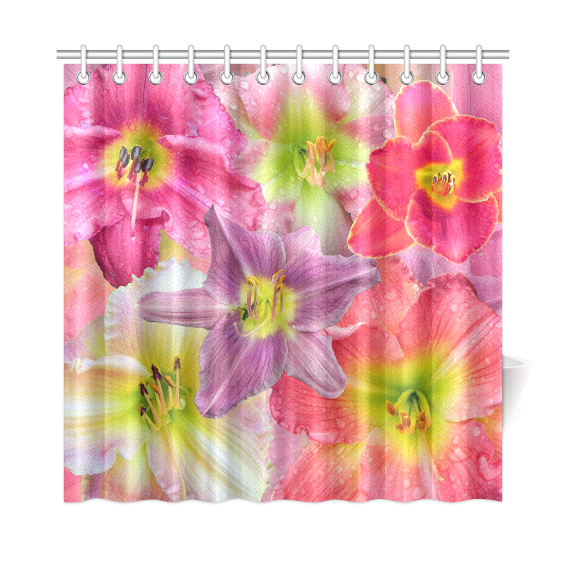 wonderful floral 22A  by FeelGood Shower Curtain 72"x72"