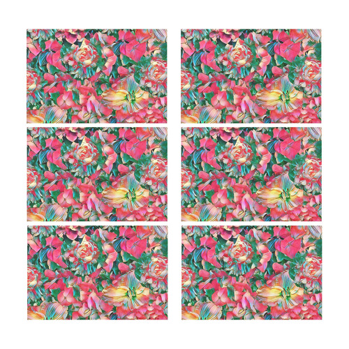wonderful floral 24B  by FeelGood Placemat 12’’ x 18’’ (Set of 6)