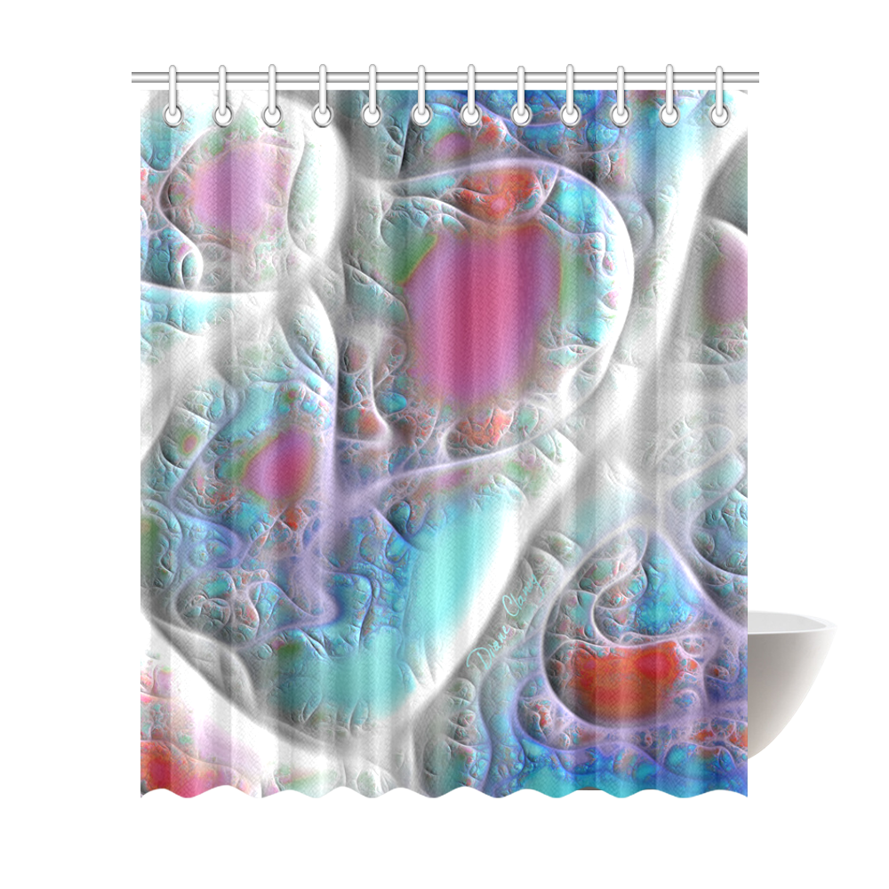 Blue & White Quilt, Abstract Delight Shower Curtain 72"x84"