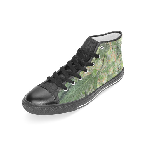 Green Crack Women's Classic High Top Canvas Shoes (Model 017)