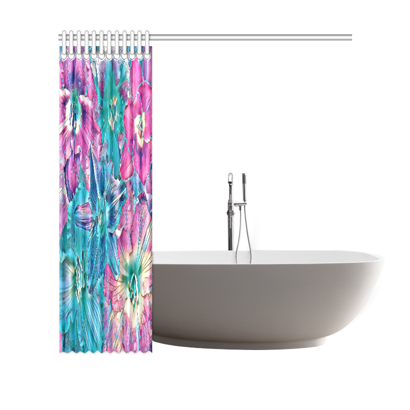 wonderful floral 22B  by FeelGood Shower Curtain 69"x70"