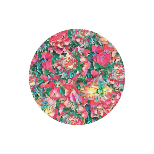 wonderful floral 24B  by FeelGood Round Mousepad
