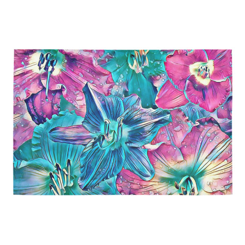 wonderful floral 22B  by FeelGood Azalea Doormat 24" x 16" (Sponge Material)