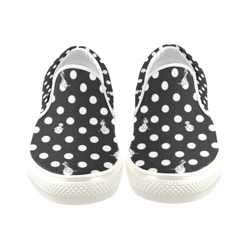 Seeing Spots Women's Slip-on Canvas Shoes (Model 019)
