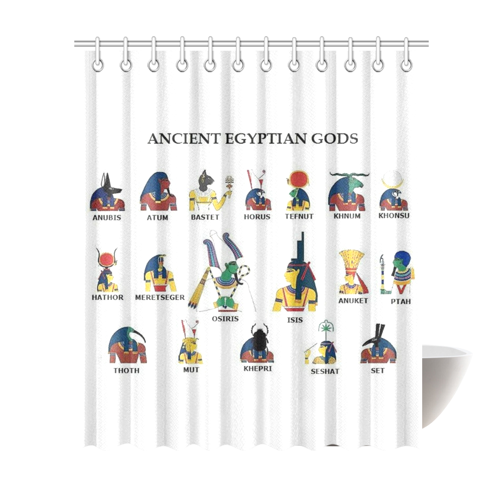 Egyptian Gods Shower Curtain 72"x84"