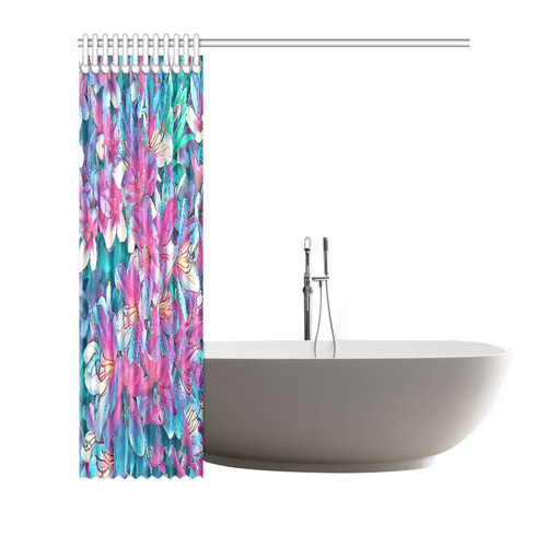 wonderful floral 25A  by FeelGood Shower Curtain 72"x72"