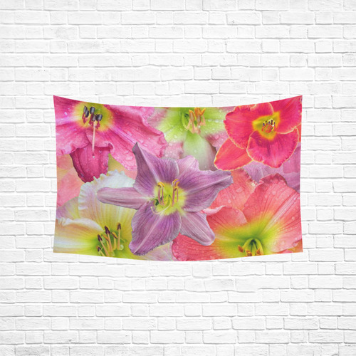 wonderful floral 22A  by FeelGood Cotton Linen Wall Tapestry 60"x 40"