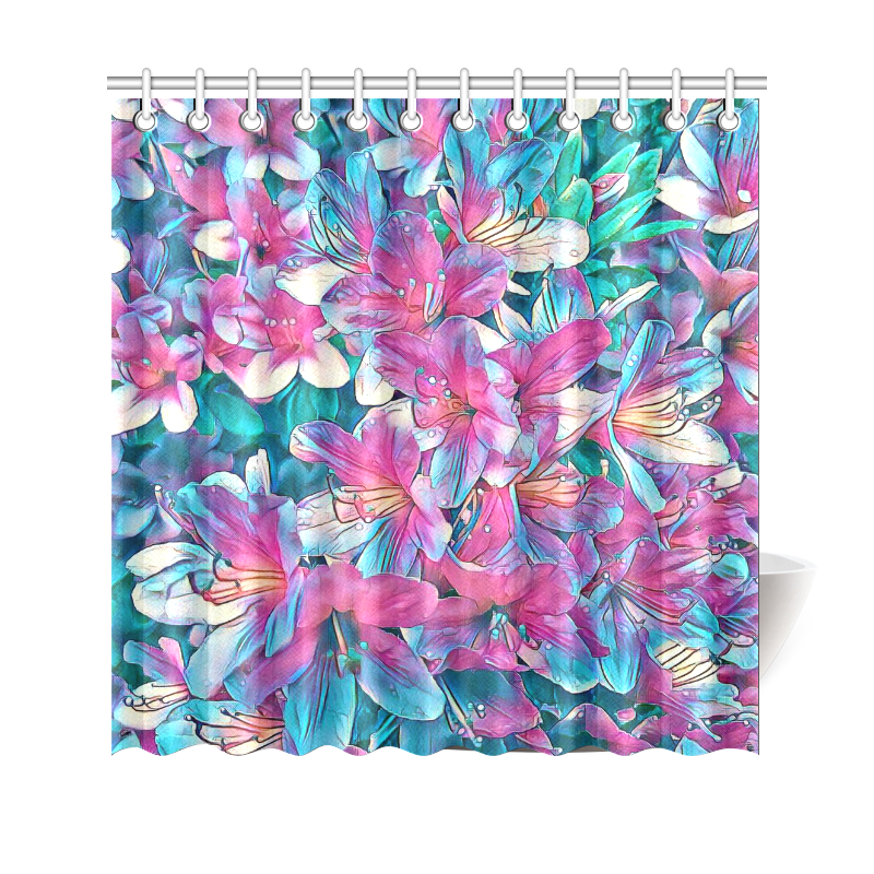 wonderful floral 25A  by FeelGood Shower Curtain 69"x70"