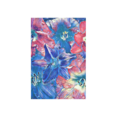 wonderful floral 22C  by FeelGood Cotton Linen Wall Tapestry 40"x 60"