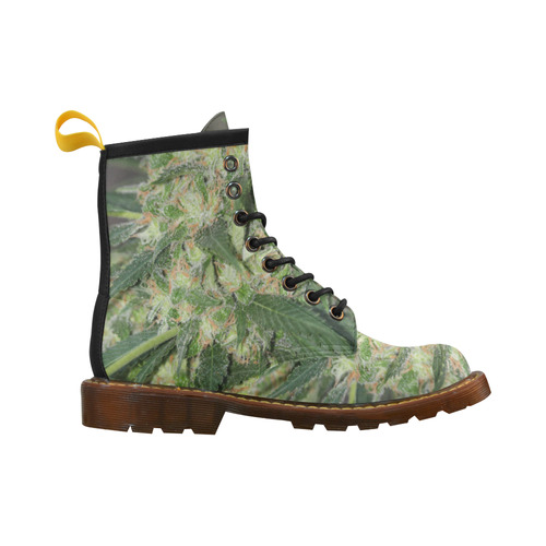 Green Crack High Grade PU Leather Martin Boots For Men Model 402H