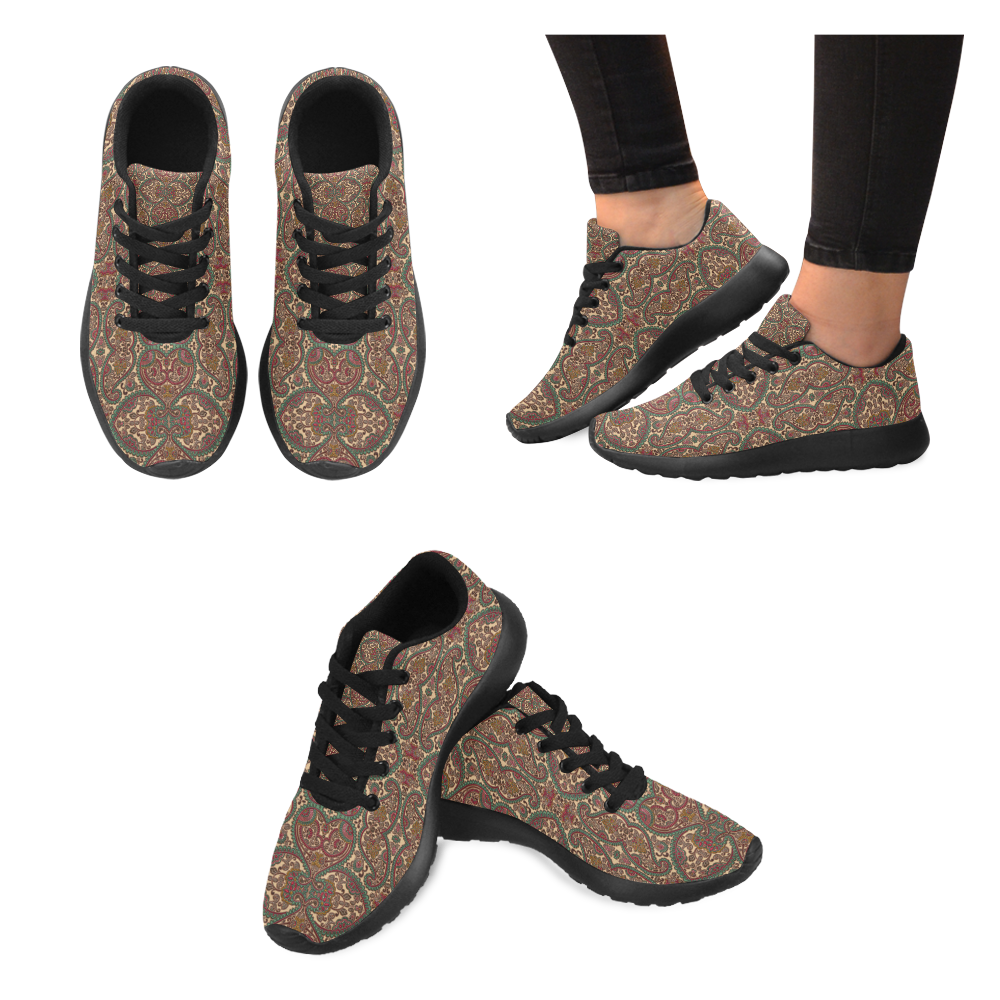 Shiny Rhinestone Hearts Women’s Running Shoes (Model 020)