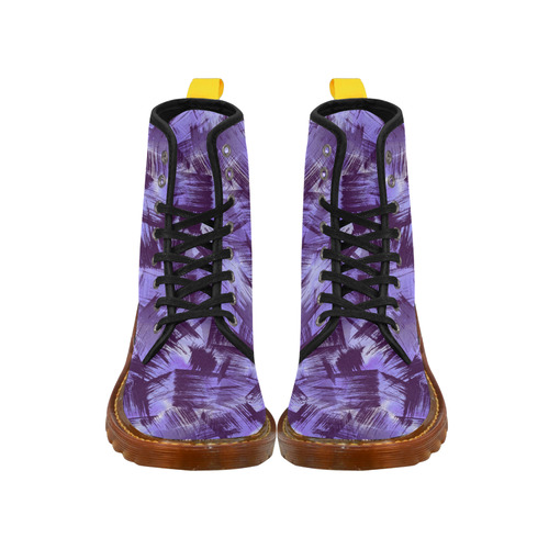 Purple Paint Strokes Martin Boots For Men Model 1203H