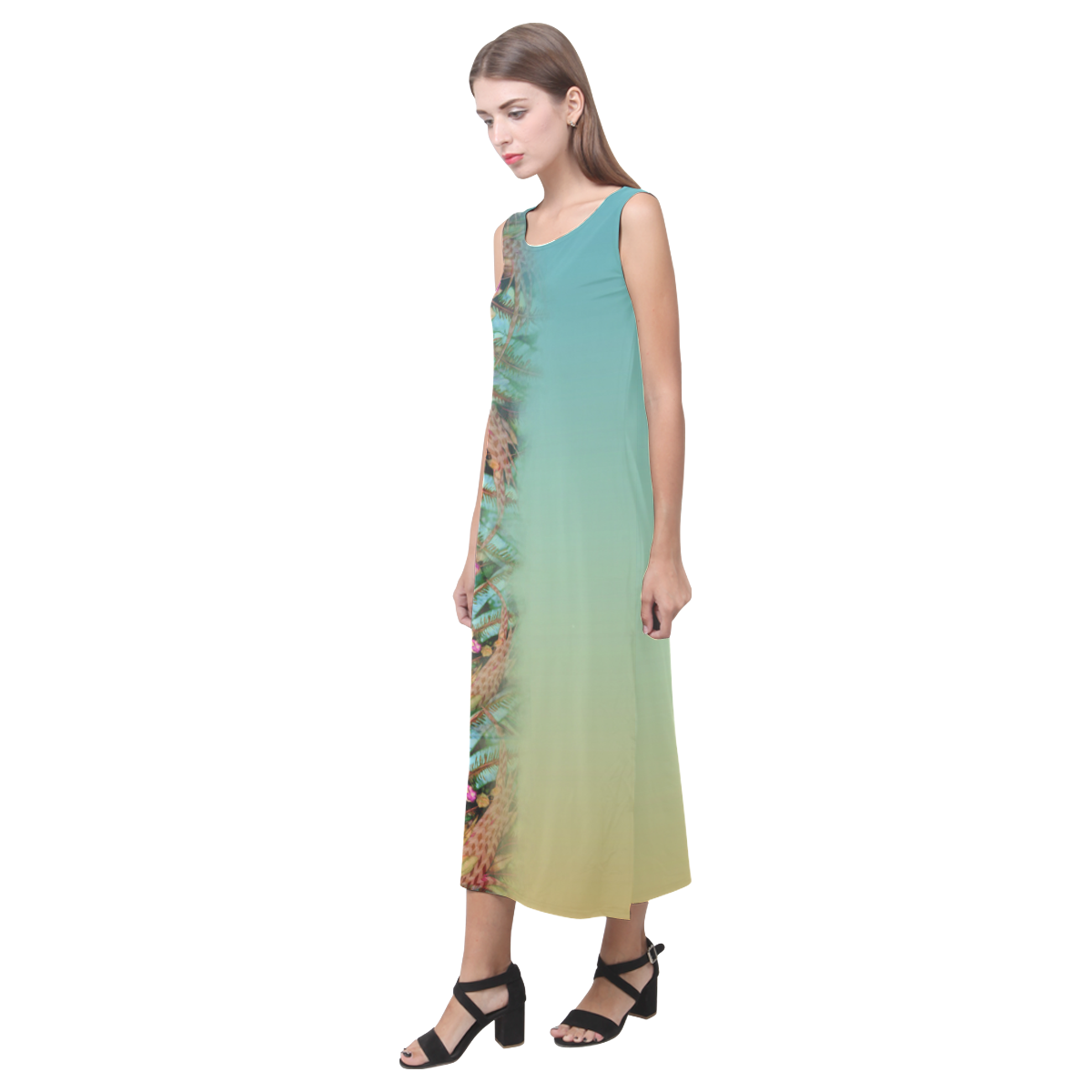 hawaii 006 Phaedra Sleeveless Open Fork Long Dress (Model D08)