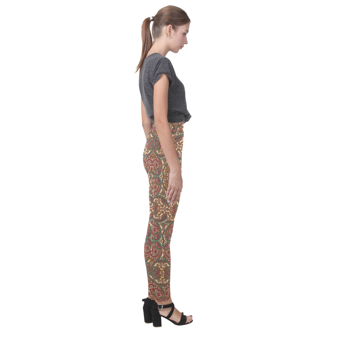 Shiny Rhinestones Cassandra Women's Leggings (Model L01)
